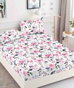 Husa de pat cu elastic, pentru pat de 2 persoane + 2 fete de perna JOJO Home