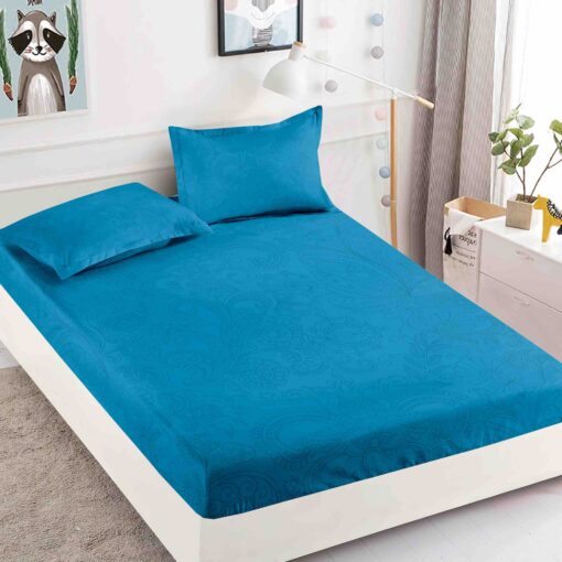Husa de pat cu elastic, pentru pat de 2 persoane + 2 fete de perna JOJO Home