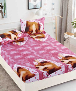 Husa de pat cu elastic, pentru pat de 2 persoane + 2 fete de perna JOJO Home