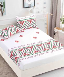 Husa de pat cu elastic, pentru pat de 2 persoane + 2 fete de perna JOJO Home