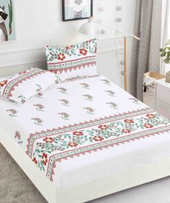 Husa de pat cu elastic, pentru pat de 2 persoane + 2 fete de perna JOJO Home