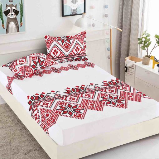 Husa de pat cu elastic, pentru pat de 2 persoane + 2 fete de perna JOJO Home