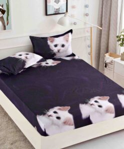 Husa de pat cu elastic, pentru pat de 2 persoane + 2 fete de perna JOJO Home