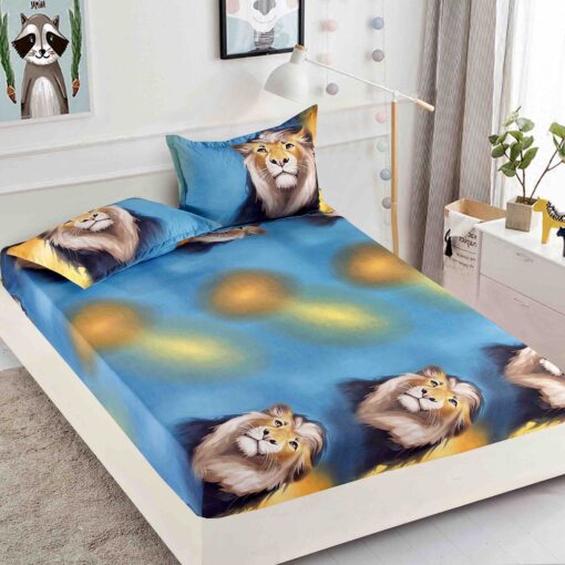 Husa de pat cu elastic, pentru pat de 2 persoane + 2 fete de perna JOJO Home
