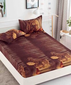 Husa de pat cu elastic, pentru pat de 2 persoane + 2 fete de perna JOJO Home