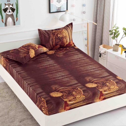 Husa de pat cu elastic, pentru pat de 2 persoane + 2 fete de perna JOJO Home