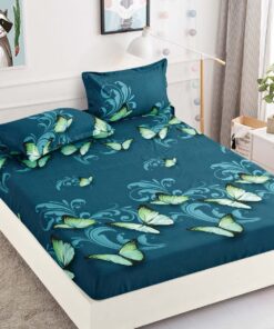 Husa de pat cu elastic, pentru pat de 2 persoane + 2 fete de perna JOJO Home