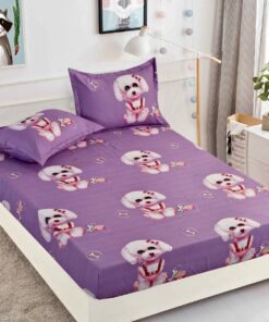 Husa de pat cu elastic, pentru pat de 2 persoane + 2 fete de perna JOJO Home