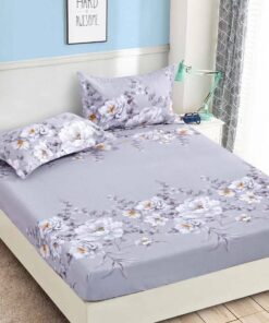 Husa de pat cu elastic, pentru pat de 2 persoane + 2 fete de perna JOJO Home