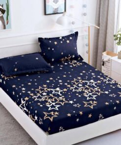Husa de pat cu elastic, pentru pat de 2 persoane + 2 fete de perna JOJO Home