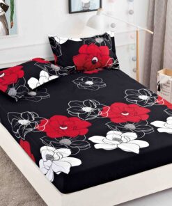 Husa de pat cu elastic, pentru pat de 2 persoane + 2 fete de perna JOJO Home
