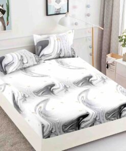 Husa de pat cu elastic, pentru pat de 2 persoane + 2 fete de perna JOJO Home