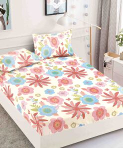Husa de pat cu elastic, pentru pat de 2 persoane + 2 fete de perna JOJO Home