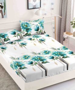 Husa de pat cu elastic, pentru pat de 2 persoane + 2 fete de perna JOJO Home