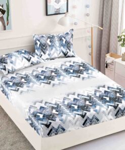 Husa de pat cu elastic, pentru pat de 2 persoane + 2 fete de perna JOJO Home
