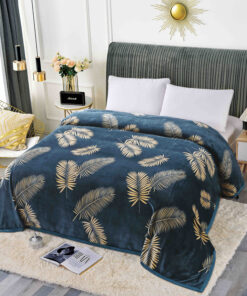 Patura Cocolino, 200x230cm, JOJO Home,Turquoise, Frunze