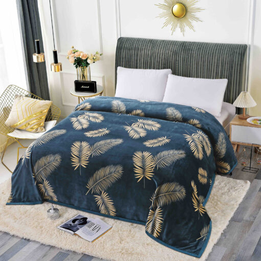 Patura Cocolino, 200x230cm, JOJO Home,Turquoise, Frunze