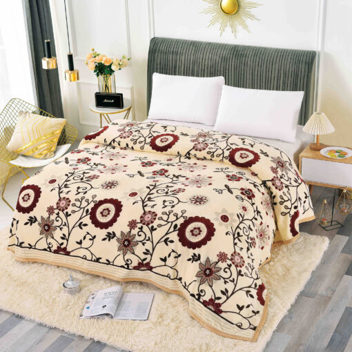 Patura Cocolino, 200x230cm, JOJO Home, Bej, Floral