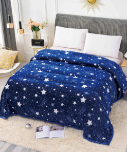 Patura Cocolino, 200x230cm, JOJO Home, Albastru, Stelute
