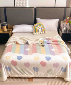 Patura Cocolino cu Blanita, 200×230 cm,Curcubeu,JOJO Home