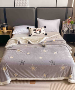 Patura Cocolino cu Blanita, 200×230 cm,Stelute,JOJO Home