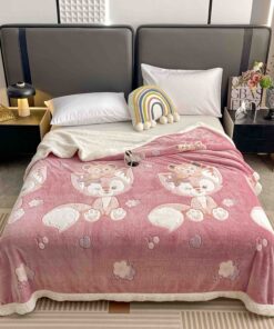 Patura Cocolino cu Blanita, 200×230 cm,Vulpita/Ursulet,JOJO Home