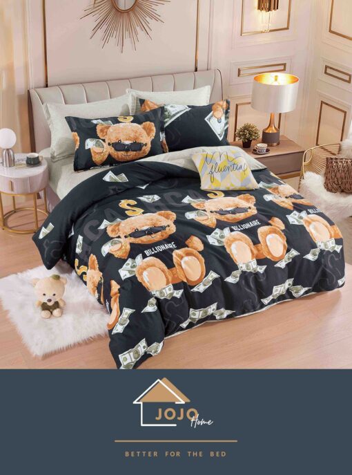 Lenjerie de pat,6 Piese,Bumbac Finet,Ursuleti,JOJO Home