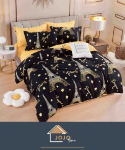Lenjerie de pat,6 Piese,Bumbac Finet,Turnul Eiffel,JOJO Home