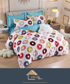 Lenjerie de pat,6 Piese,Bumbac Finet,Gogosi,JOJO Home