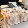 Patura Cocolino Premium, 200×230 cm, Maro/Alb, JOJO Home