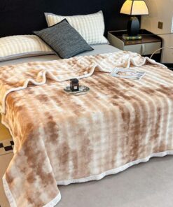 Patura Cocolino Premium, 200×230 cm, Maro/Alb, JOJO Home
