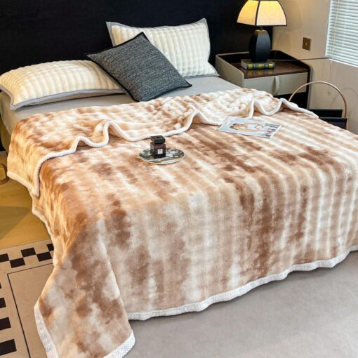 Patura Cocolino Premium, 200×230 cm, Maro/Alb, JOJO Home