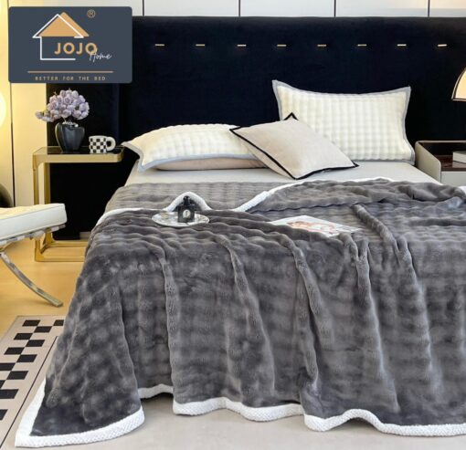 Patura Cocolino Premium, 200×230 cm, Gri Inchis, JOJO Home