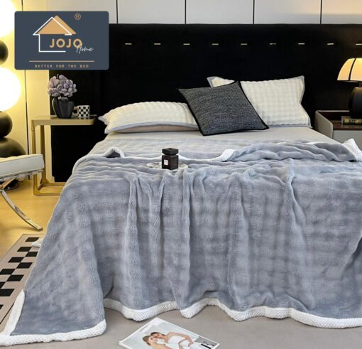 Patura Cocolino Premium, 200×230 cm, Gri Deschis, JOJO Home