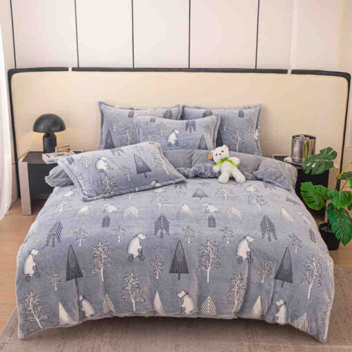 Set Lenjerie Pufoasa Cocolino, 4 Piese, Pat 2 Persoane-JOJO Home