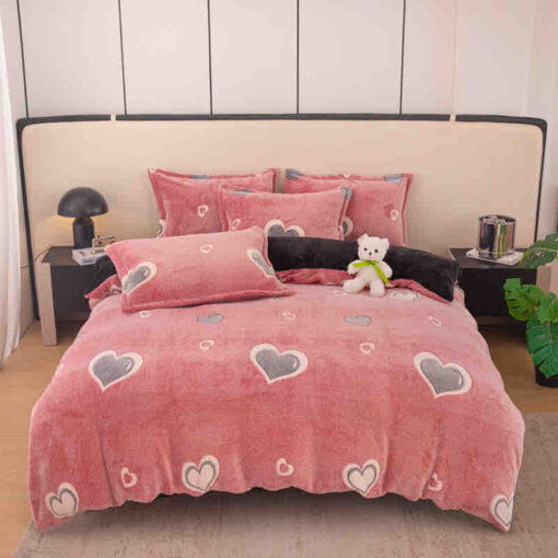 Set Lenjerie Pufoasa Cocolino, 4 Piese, Pat 2 Persoane-JOJO Home
