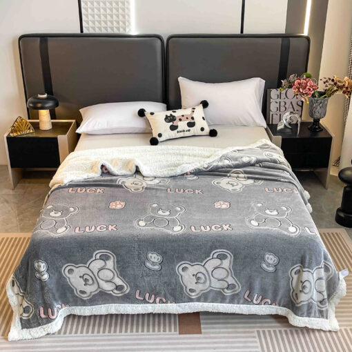 Patura Cocolino cu Blanita, 200×230 cm,Ursuleti Luck,JOJO Home
