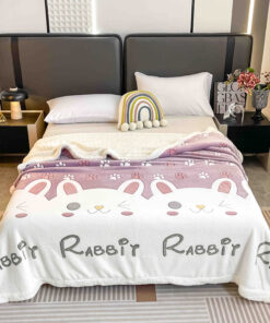 Patura Cocolino cu Blanita, 200×230 cm,Rabbit,JOJO Home