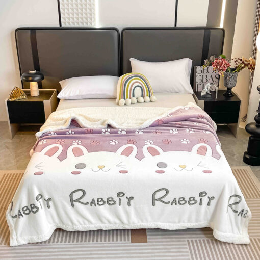 Patura Cocolino cu Blanita, 200×230 cm,Rabbit,JOJO Home
