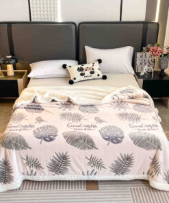Patura Cocolino cu Blanita, 200×230 cm,Frunze,JOJO Home